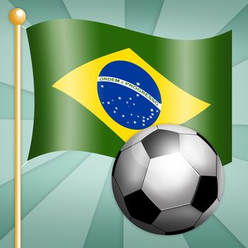 illustration of Soccer world cup in Brazil
