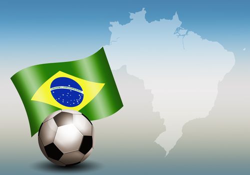 an illustration of Soccer world cup 2014 in Brazil