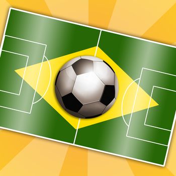 an illustration of Soccer world cup 2014 in Brazil