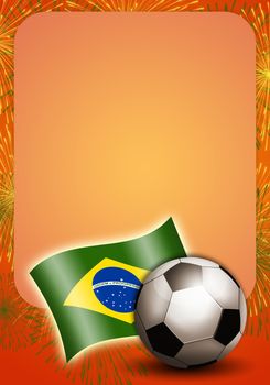 an illustration of Soccer world cup 2014 in Brazil