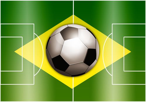 an illustration of Soccer world cup 2014 in Brazil