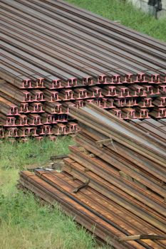 train railways that built with stainless steel metal