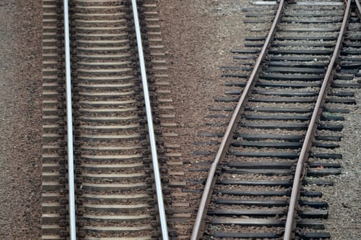 train railways that built with stainless steel metal