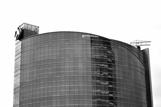 bandung, indonesia-june 13, 2014-Bank Mega office tower that located right next Trans Luxury Hotel, bandung
