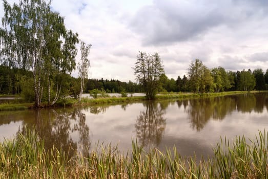 Lake in Upper Palatinate in Germany