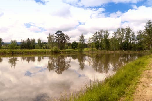Lake in Upper Palatinate in Germany