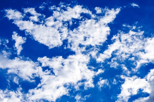 Blue sky background with white clouds 