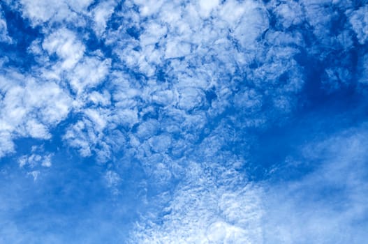 Blue sky background with white clouds 