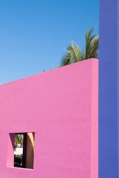 Colorful walls in Mazatlan Mexico
