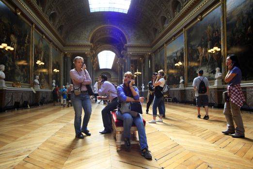 PARIS, FRANCE - SEPTEMBER 22: Chateau of Versailles Paris France the interior. The Versailles Palace is a royal chateau in Versailles September 22, 2010 in the ile-de-France region of France