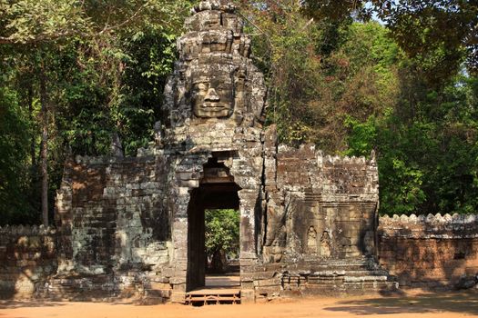 Temple ruins. Temple of Angkor wat