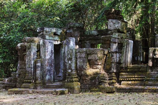 Temple ruins. Temple of Angkor wat