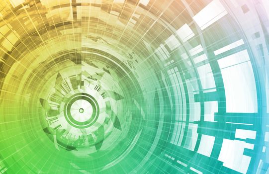 Internet World Wide Web Abstract Tech Background