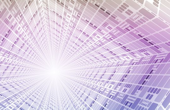 Futuristic Digital Network with Data Communication Art