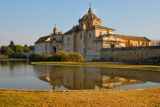 La Cartuja, an old monastery located Seville, Spain. In 1997, it became the site of a museum of contemporary and ceramic art.