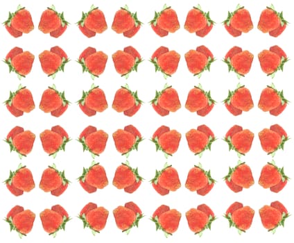 A pattern of small strawberries for the background