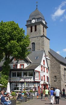 MONSCHAU, GERMANY - MAY 18, 2014: Typical village of the Eifel region on May 18, 2014 in Germany, Europe