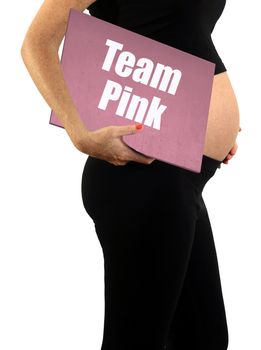 team pink pregnancy and it's a girl concept