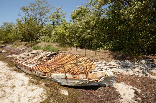 Refugee raft off the coast of Florida