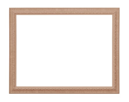 Wooden frame isolated on white