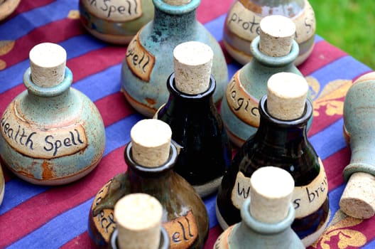 Small group of spell bottles