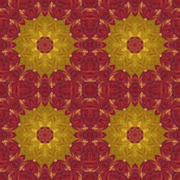 Artistic background, abstract seamless floral pattern with colorful leaves of plants