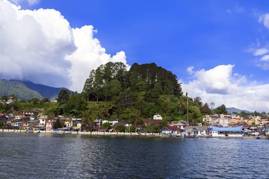 Port of Parapat. City on North Sumatra, Indonesia.