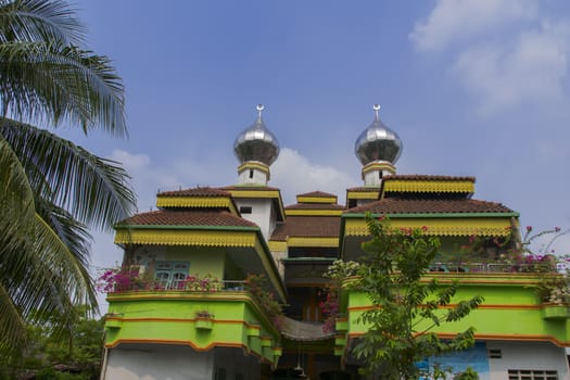 Unusual Mosque Al-Fath in Medan. North Sumatra, Indonesia. 