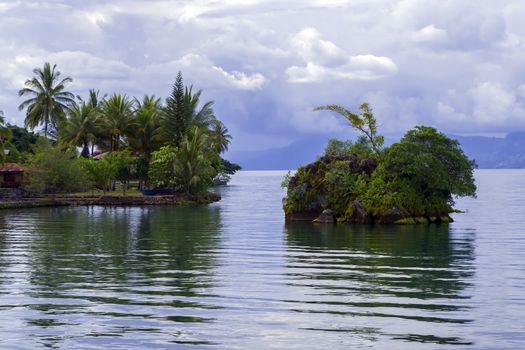 Lake Toba Blossoming Islands. North Sumatra, Indonesia.