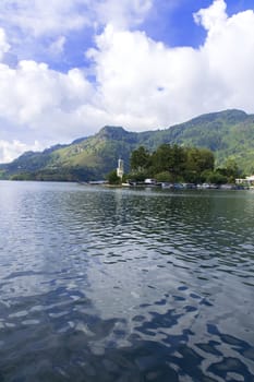 Parapat Lighthouse. City on North Sumatra, Indonesia.