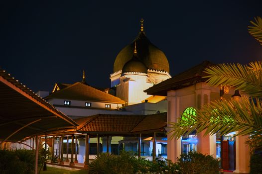 Kapitan Keling Mosque at Night. George Town, Penang. 19th century