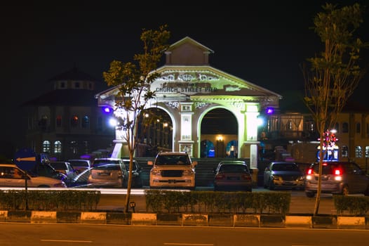 In the Dark. Church Street Pier in George Town. Est. 1897