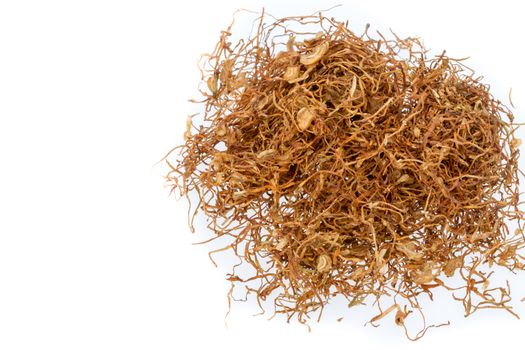 pile of Chewing tobacco on white background
