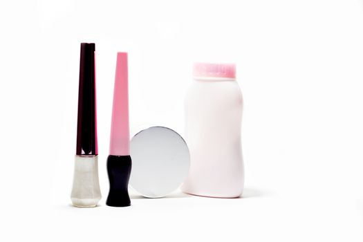 White background isolated  cosmetics