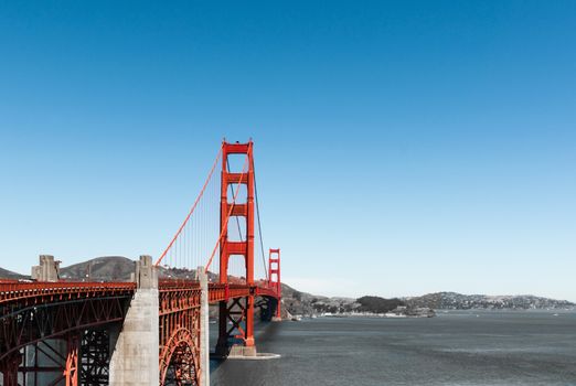 Golden Gate Bridge red Pillar in San Francisco, California, USA