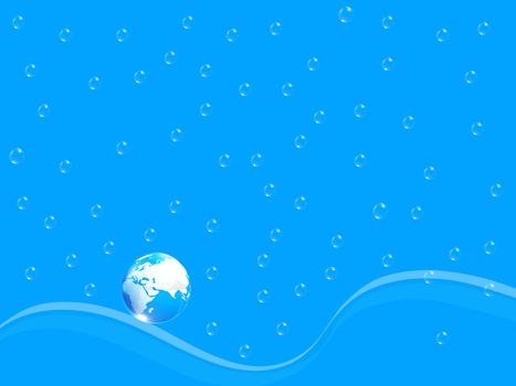 water drops background and earth