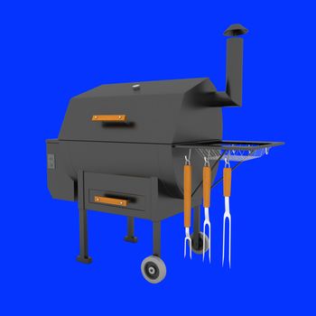 oven barbecue grill on a white background