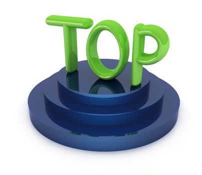 Top icon on white background. 3d rendered image