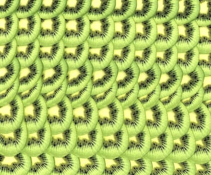 The slices of kiwi background 