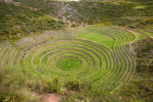 Inca ancient agriculture test farm in Peru