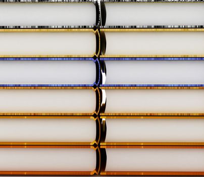 The stack of books on a white background