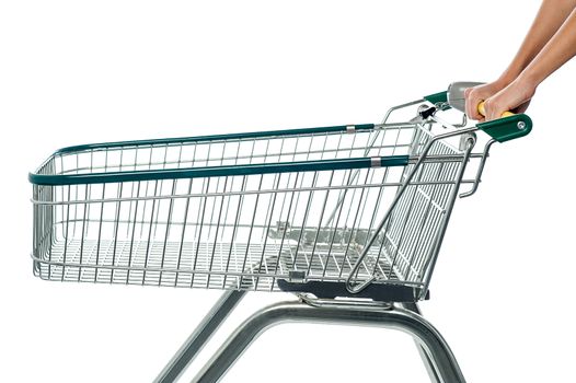 Shopping cart, e-commerce concept.