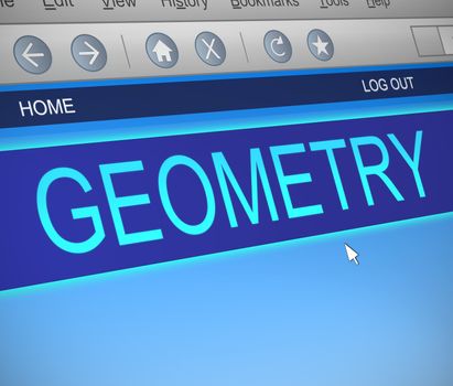 Illustration depicting a computer screen capture with an algebra concept.