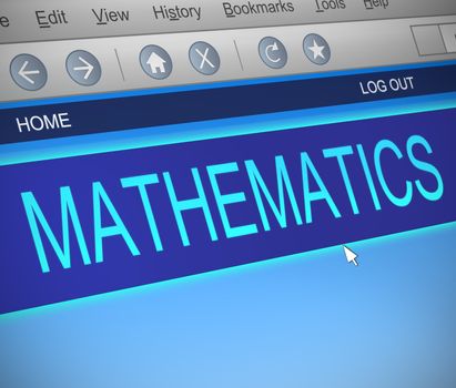 Illustration depicting a computer screen capture with a mathematics concept.