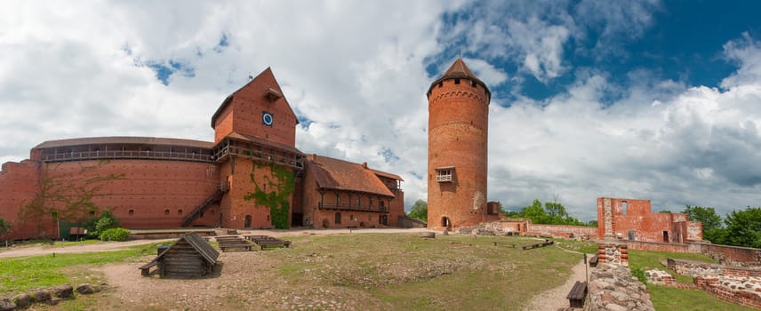 Red castle Turaida near the town of Sigulda, Latvia
