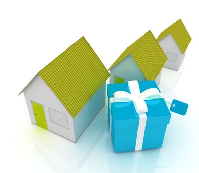 Houses and gift 