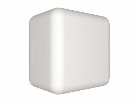 Metal shine cube on white 