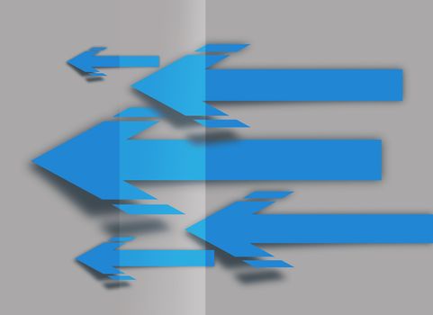 Abstract colored arrows pointing to the right