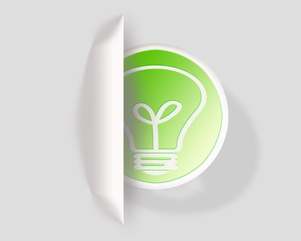 Green ideas about eco bulb energy icon