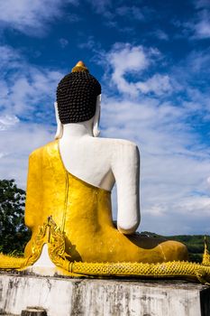 back side of buddha image ,Chiangrai temple,Thailand